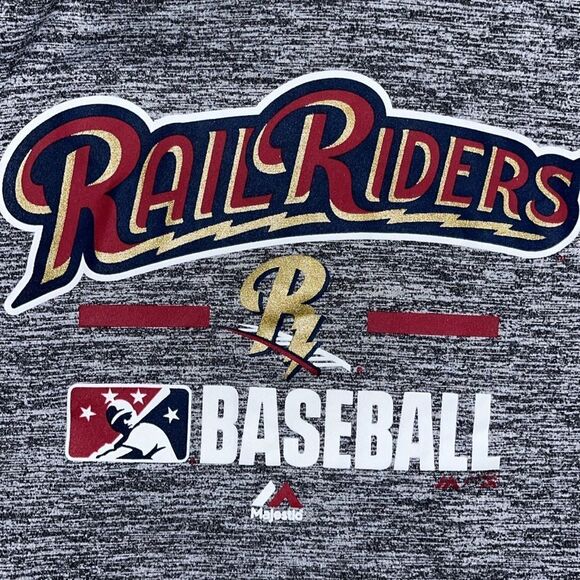 Scranton Wilkes-Barre Railriders New York Yankees team hooded hoodie sweatshirt - Picture 2 of 4